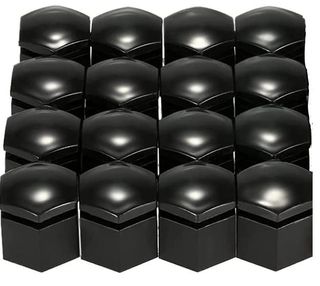 Wheel Nut Cover Black pk16