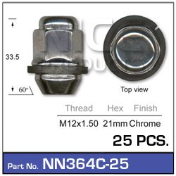 Wheel Nuts pk25