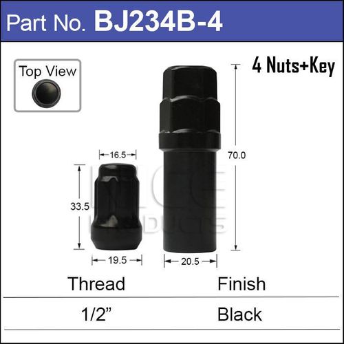 Lock nuts Black (4)