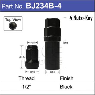 Lock nuts Black (4)