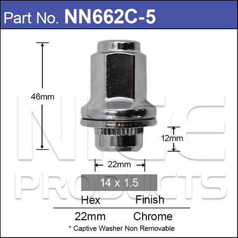 Wheel Nut Pkt 5