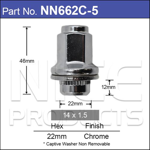 Wheel Nut Pkt 5