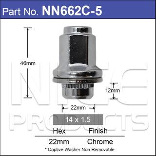 Wheel Nut Pkt 5