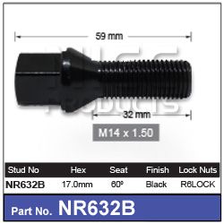 One Piece Bolt Black