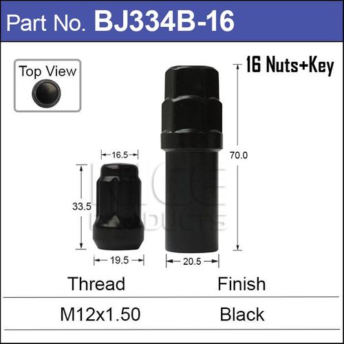 Lock Nuts Black (16)