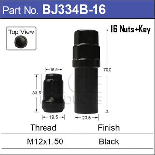Lock Nuts Black (16)