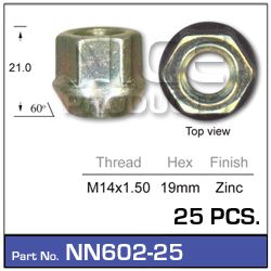 Wheel Nut Pkt 25
