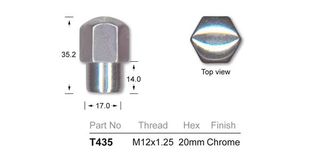 Chrome Nuts Pk 25