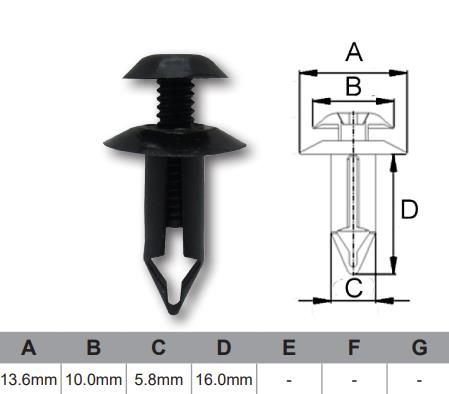 FASTENERS Pkt  10