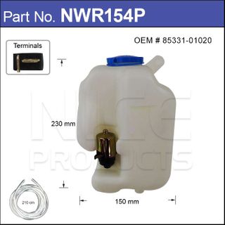 Washer Bottle With Washer Pump