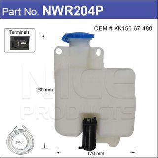 Washer Bottle With Washer Pump