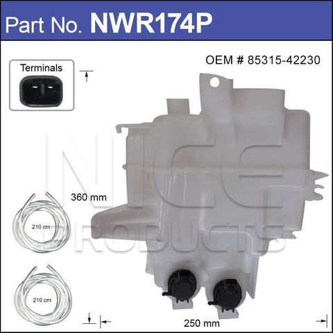 Washer Bottle With Washer Pump