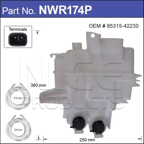 Washer Bottle With Washer Pump