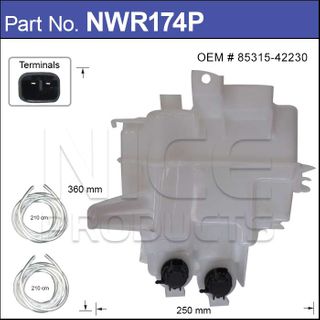 Washer Bottle With Washer Pump