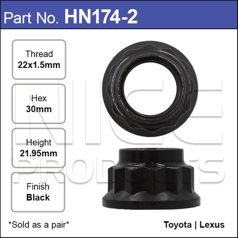 Hub Nut Pair