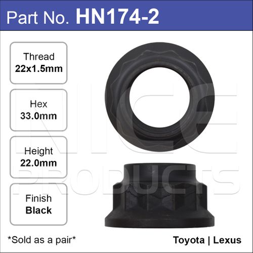 Hub Nut Pair