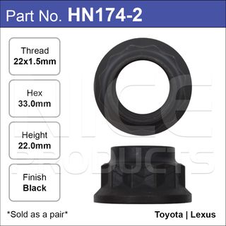 Hub Nut Pair