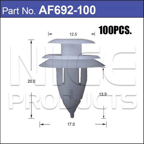 FASTENERS Pkt 100