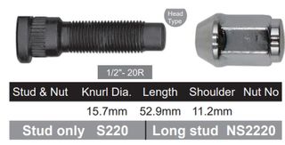 Wheel Stud and Nut