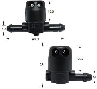 Windscreen Washer Nozzle Pair