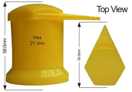 Capped 21mm Wheel Nut Indicator PK100