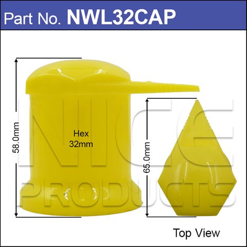 Capped 32mm Wheel Nut Indicator