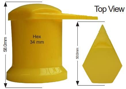 Capped 34mm Wheel Nut Indicator pk100