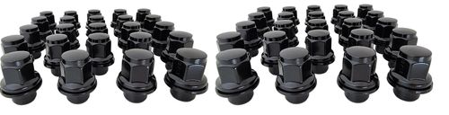 Toyota Landcruiser Black Wheel Nuts Pk 50