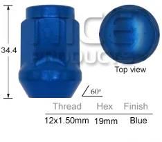 Blue Wheel Nuts pk50