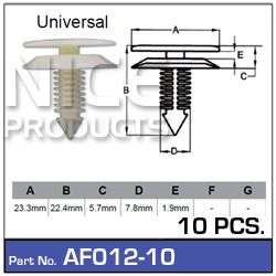 Fasteners Pkt 10