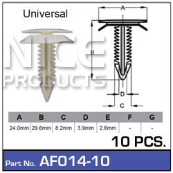 Fasteners Pkt 10