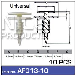 Fasteners Pkt 10