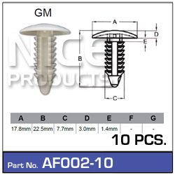 Fasteners Pkt 10