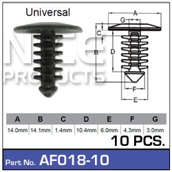 Fasteners Pkt 10