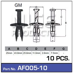 Fasteners Pkt 10