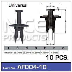 Fasteners Pkt 10