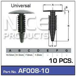 Fasteners Pkt 10