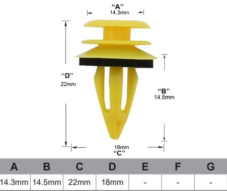 FASTENERS Pkt 1000