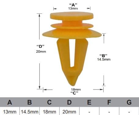 FASTENERS Pkt 10