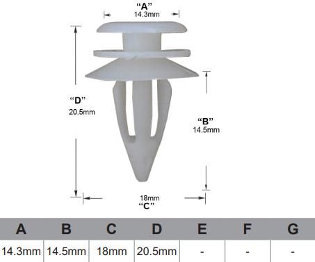 FASTENERS Pkt 100