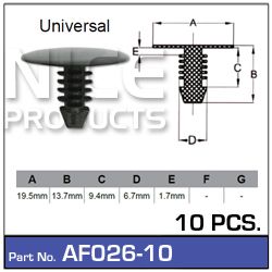 Fasteners Pkt 10