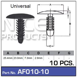Fasteners Pkt 10