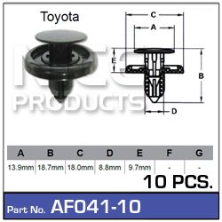 Fasteners Pkt 10