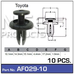Fasteners Pkt 10
