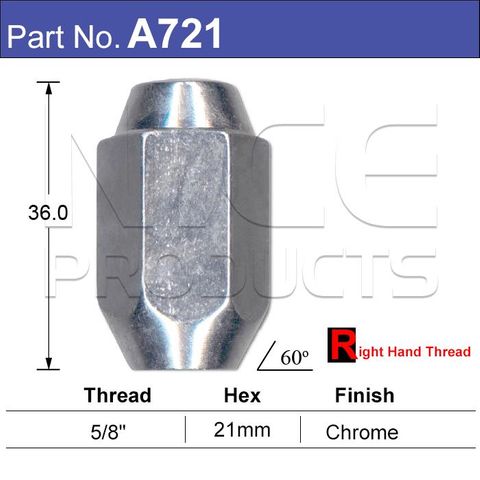 Chrome Nut pk100