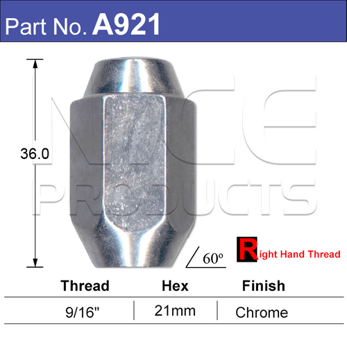 Chrome Wheel Nut