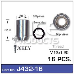 Lock Nuts 16+Key