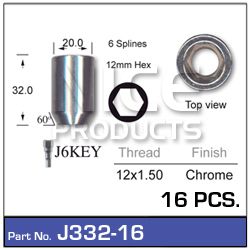 Lock Nuts 16+Key