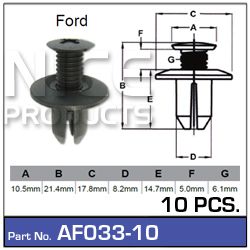 Fasteners Pkt 10