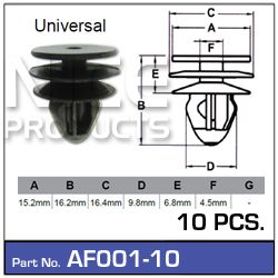 Fasteners Pkt 10